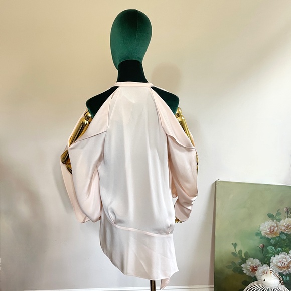 Roland Mouret Silk Haynes Women Top sz 6 Asymmetric Modern Statement Feminine - Picture 2 of 15